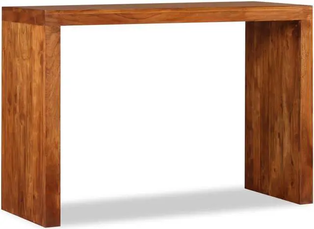 Alt view image 4 of 14 - vidaXL Solid Wood with Honey Finish Console Table 43.3" Accent End Stand