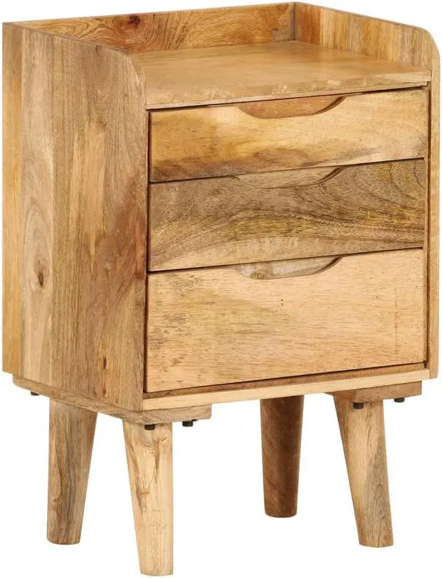 Alt view image 13 of 16 - vidaXL Cabinet Accent Side End Table with Storage Drawers Solid Wood Mango