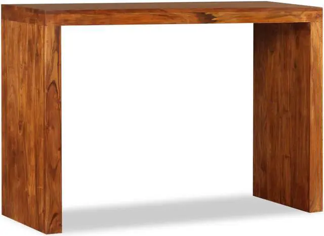 Alt view image 5 of 14 - vidaXL Solid Wood with Honey Finish Console Table 43.3" Accent End Stand