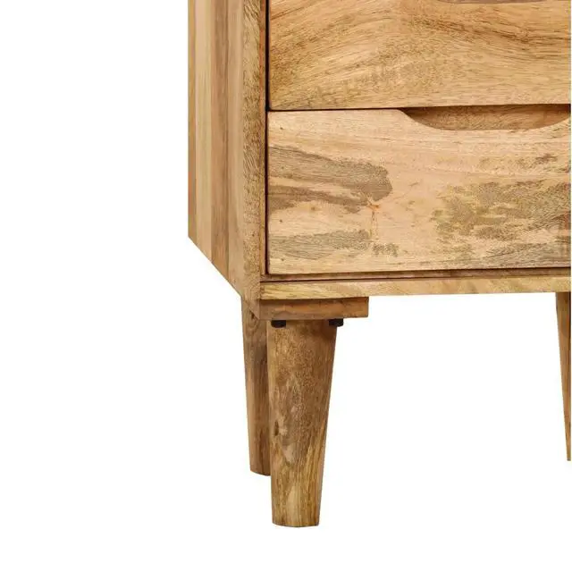 Alt view image 18 of 19 - vidaXL Cabinet Accent Side End Table with Storage Drawers Solid Wood Mango
