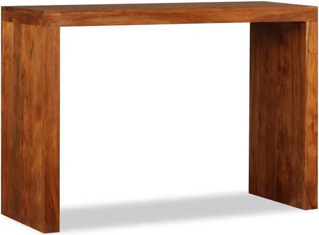 Alt view image 2 of 14 - vidaXL Solid Wood with Honey Finish Console Table 43.3" Accent End Stand