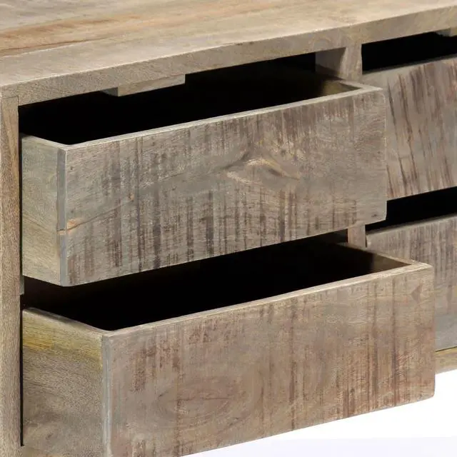 Alt view image 4 of 12 - vidaXL Sideboard Entry Table Buffet Cabinet with Drawers Solid Wood Mango