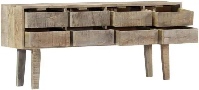 Alt view image 3 of 12 - vidaXL Sideboard Entry Table Buffet Cabinet with Drawers Solid Wood Mango