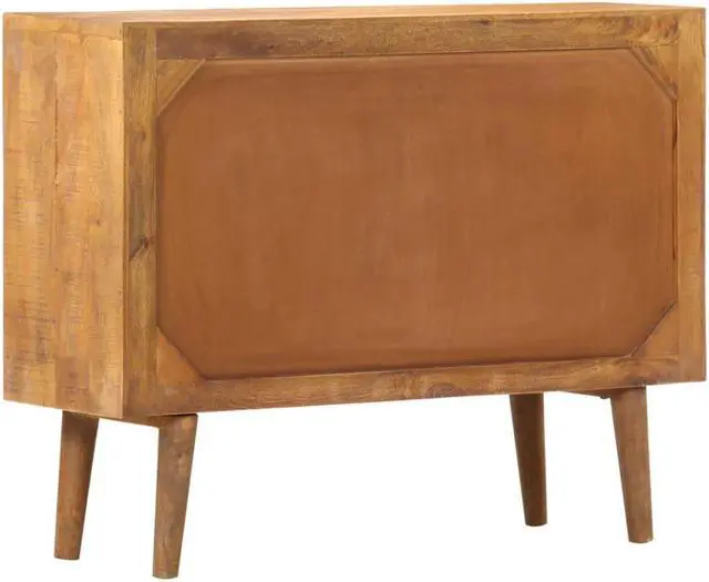 Alt view image 15 of 16 - vidaXL Sideboard with Printed Pattern Drawer Cupboard Cabinet Solid Wood Mango