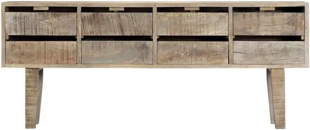 Alt view image 2 of 12 - vidaXL Sideboard Entry Table Buffet Cabinet with Drawers Solid Wood Mango
