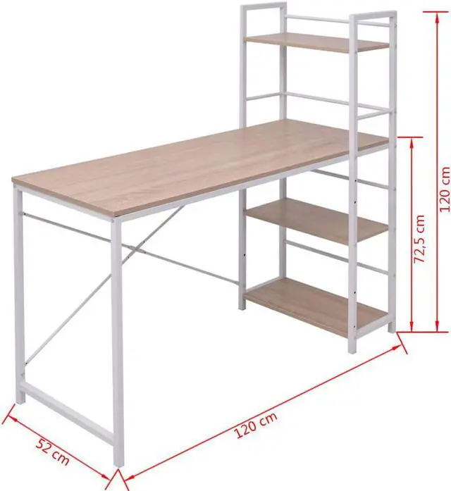 Alt view image 11 of 13 - vidaXL Desk Computer Desk Home Office Desk with Iron Legs Solid Wood Reclaimed