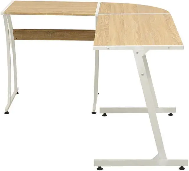 Alt view image 14 of 16 - vidaXL Computer Desk L-Shaped Computer Desk Home Office Desk Writing Table Oak