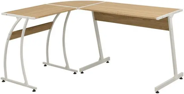 Alt view image 12 of 16 - vidaXL Computer Desk L-Shaped Computer Desk Home Office Desk Writing Table Oak