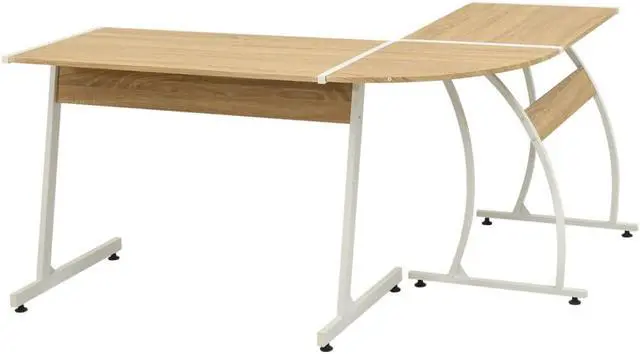 Alt view image 16 of 16 - vidaXL Computer Desk L-Shaped Computer Desk Home Office Desk Writing Table Oak