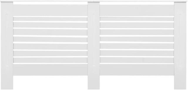 vidaXL Radiator Cover Radiator Guard for Home Office Heater Cover White MDF  