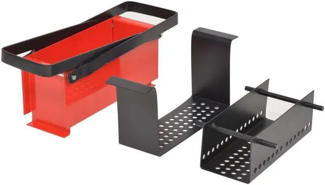 Alt view image 4 of 7 - vidaXL Paper Log Briquette Maker Steel Black and Red Manual Press Machine