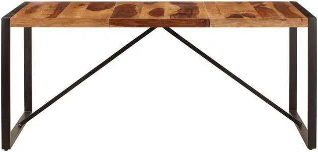 Alt view image 6 of 10 - vidaXL Dining Table 70.9"x35.4"x29.5" Solid Sheesham Wood