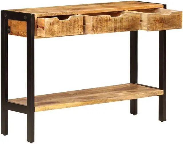 Alt view image 4 of 11 - vidaXL Sideboard with Drawers Console Table Cabinet with Shelf Solid Wood Mango