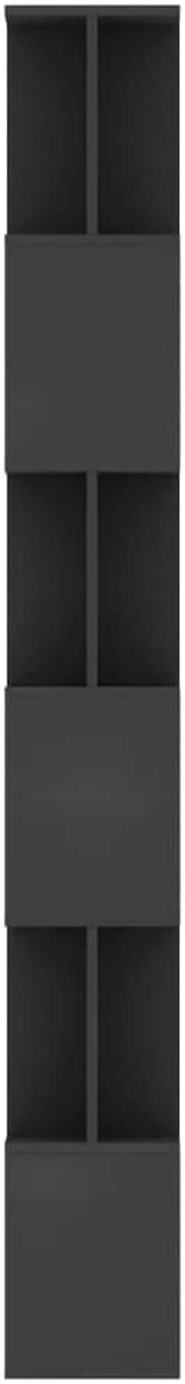Alt view image 6 of 10 - vidaXL Book Cabinet/Room Divider Black Engineered Wood Bookshelf Highboard