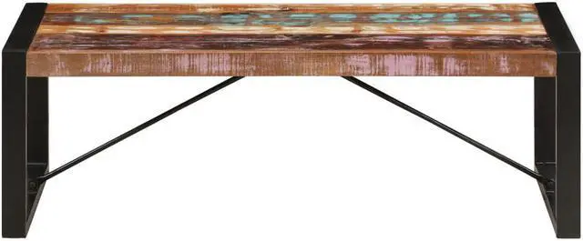Alt view image 2 of 11 - vidaXL Coffee Table Sofa End Table Side Table Solid Wood Reclaimed 47.2 Inch