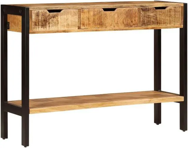 Alt view image 2 of 11 - vidaXL Sideboard with Drawers Console Table Cabinet with Shelf Solid Wood Mango