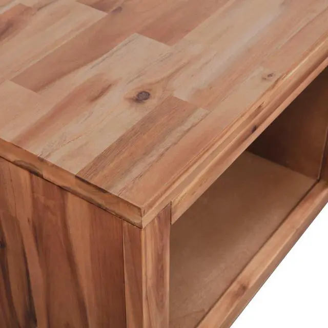 Alt view image 7 of 14 - vidaXL Coffee Table End Table Accent Sofa Table Solid Wood Acacia 35.4 Inch