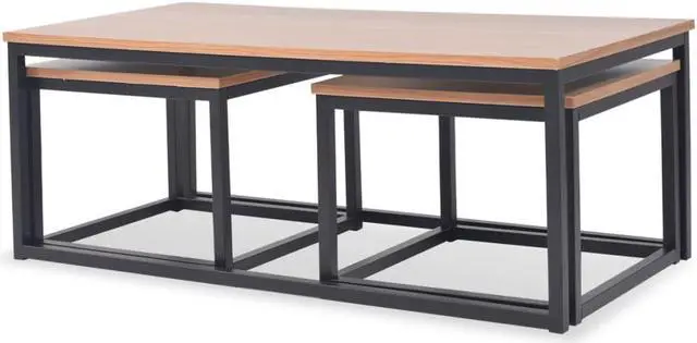 Alt view image 2 of 7 - vidaXL Coffee Table Set Couch End Side Table Living Room Furniture 3 Piece Ash