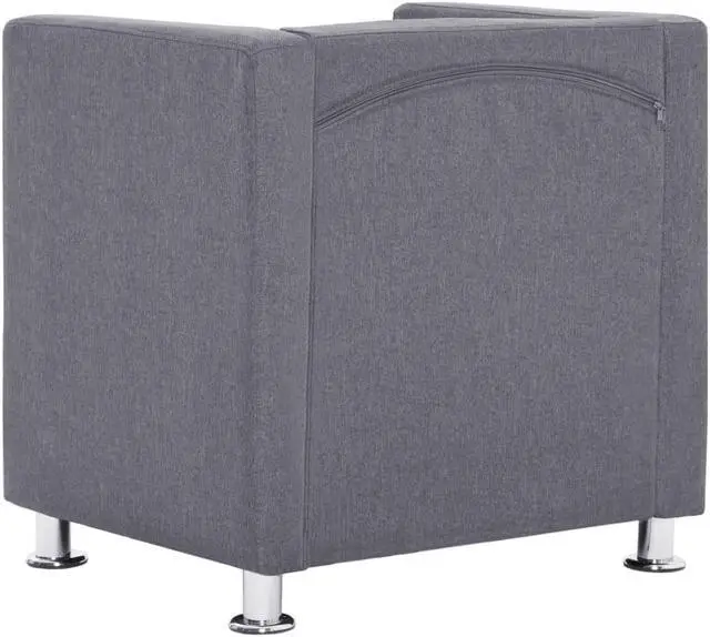 Alt view image 5 of 10 - vidaXL Armchair Upholstered Accent Chair Sofa for Office Light Gray Fabric