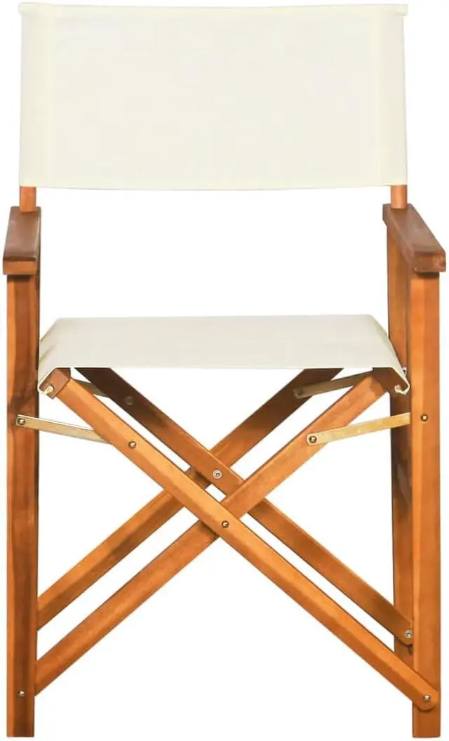 Alt view image 3 of 14 - vidaXL Director's Chair 2 Pcs Camping Chair for Outdoor Garden Solid Wood Acacia