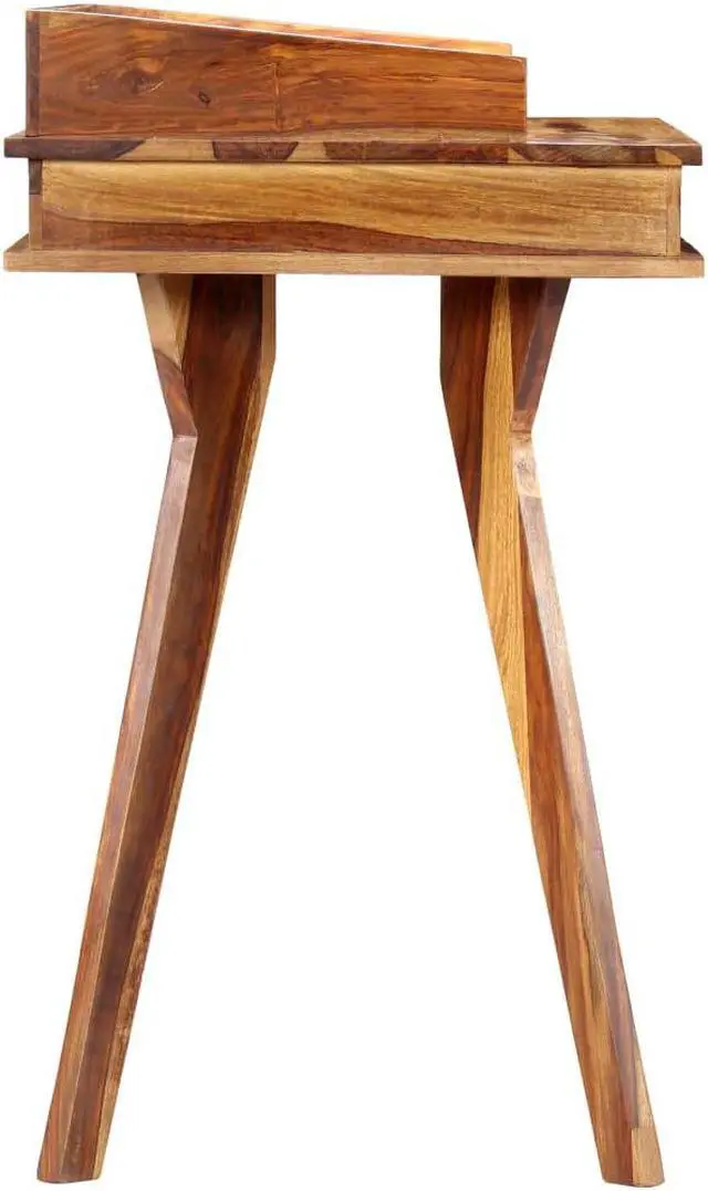 Alt view image 3 of 11 - vidaXL Desk Home Office Computer Desk Writing Table with 2 Compartments Gray