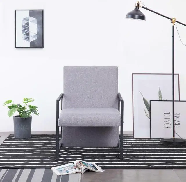 Main image of vidaXL Armchair Wingback Recliner Chair with Padded Seat Cushion Cream Fabric