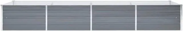 Alt view image 2 of 14 - vidaXL Garden Raised Bed Open Bottom Galvanized Steel 126" Gray DIY Garden Bed