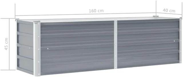 Alt view image 7 of 14 - vidaXL Garden Raised Bed Open Bottom Galvanized Steel 63" Gray DIY Garden Bed