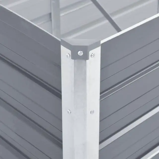 Alt view image 4 of 14 - vidaXL Garden Raised Bed Open Bottom Galvanized Steel 126" Gray DIY Garden Bed