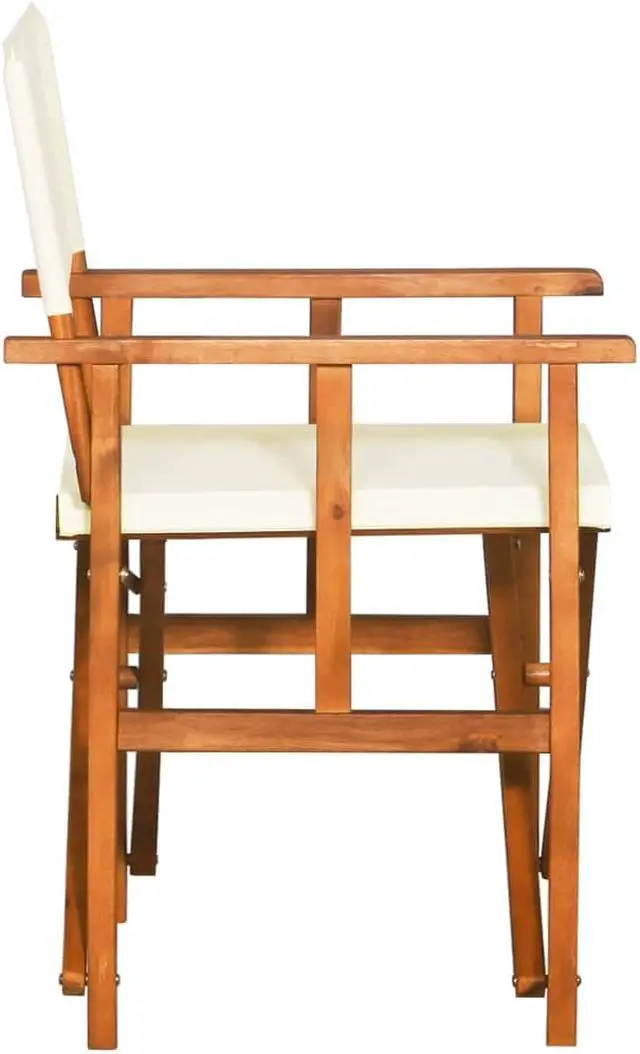 Alt view image 4 of 14 - vidaXL Director's Chair 2 Pcs Camping Chair for Outdoor Garden Solid Wood Acacia