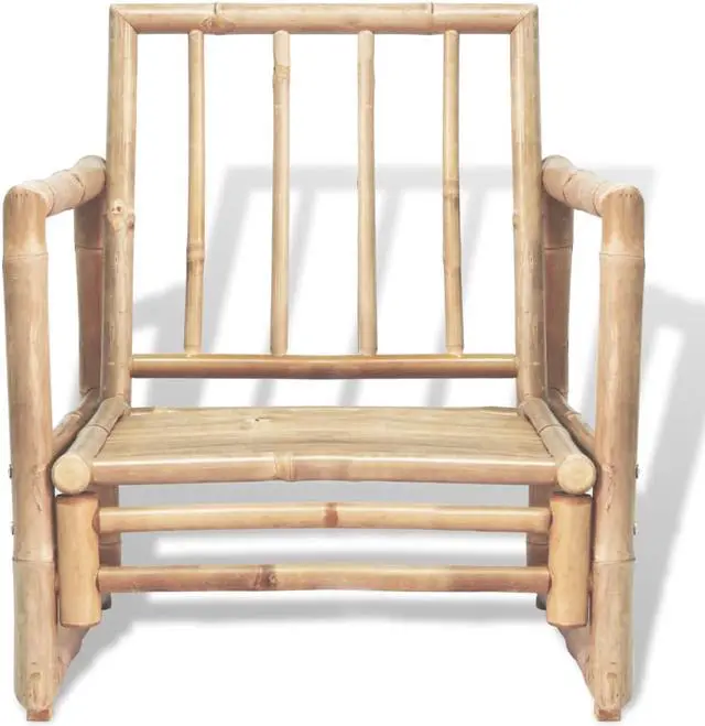 Alt view image 12 of 13 - vidaXL Patio Chairs 2 Pcs Outdoor Patio Dining Chair with Cushions Bamboo