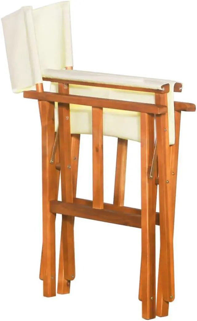 Alt view image 6 of 14 - vidaXL Director's Chair 2 Pcs Camping Chair for Outdoor Garden Solid Wood Acacia