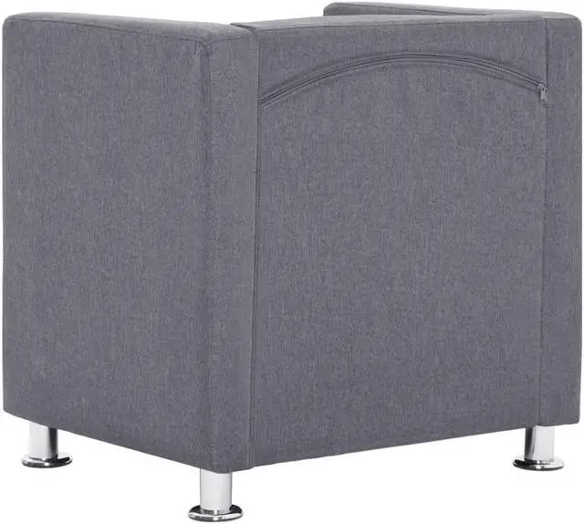 Alt view image 7 of 10 - vidaXL Armchair Upholstered Accent Chair Sofa for Office Light Gray Fabric