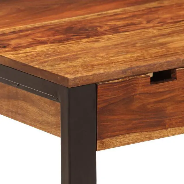 Alt view image 5 of 7 - vidaXL Sideboard Desk Honey Brown Solid Acacia Wood 47.2 x 19.7 in