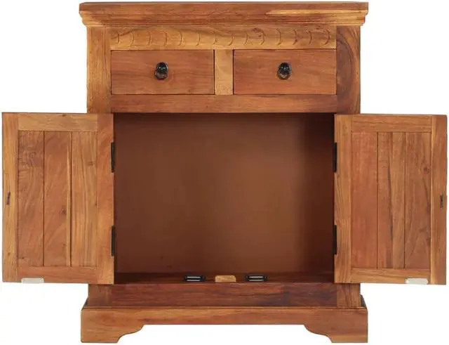 Alt view image 4 of 12 - vidaXL Sideboard Cabinet Storage Sideboard for Living Room Solid Acacia Wood