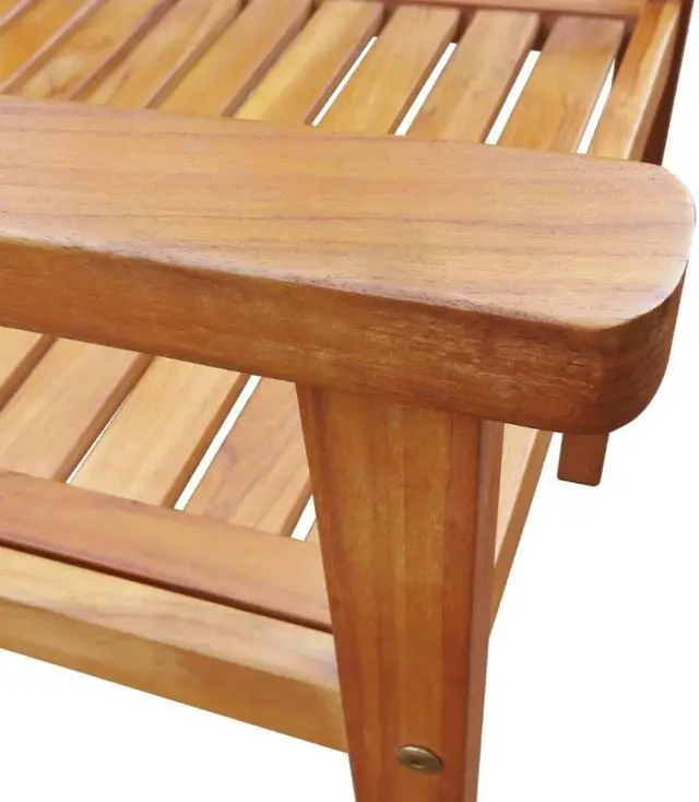 Alt view image 17 of 19 - vidaXL Corner Sofa with Cream White Cushions Solid Acacia Wood