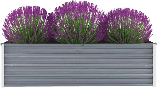 Main image of vidaXL Garden Raised Bed Open Bottom Galvanized Steel 63" Gray DIY Garden Bed