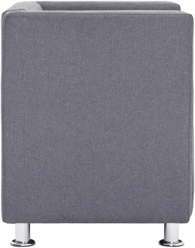 Alt view image 6 of 10 - vidaXL Armchair Upholstered Accent Chair Sofa for Office Light Gray Fabric
