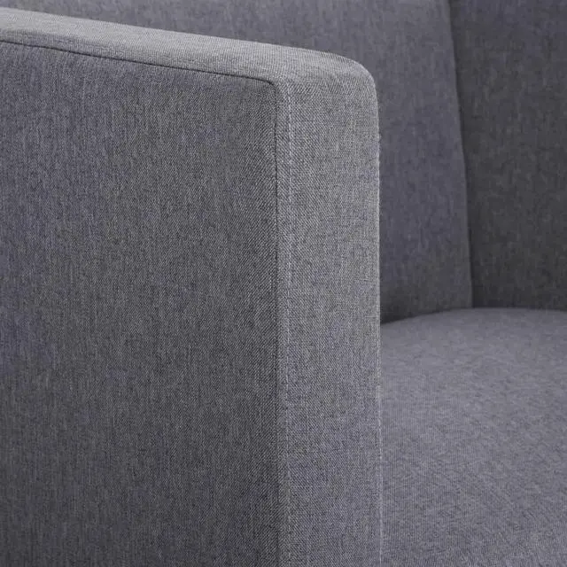 Alt view image 3 of 10 - vidaXL Armchair Upholstered Accent Chair Sofa for Office Light Gray Fabric