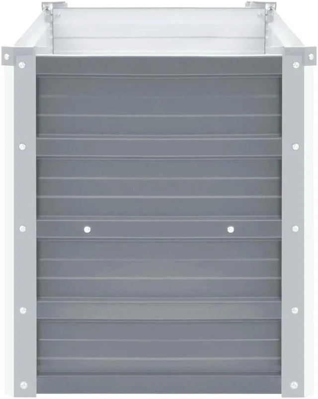 Alt view image 4 of 14 - vidaXL Garden Raised Bed Open Bottom Galvanized Steel 63" Gray DIY Garden Bed