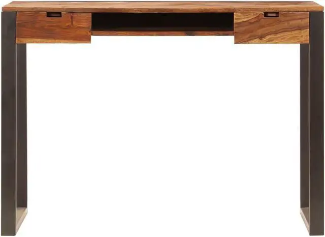 Alt view image 4 of 7 - vidaXL Sideboard Desk Honey Brown Solid Acacia Wood 47.2 x 19.7 in