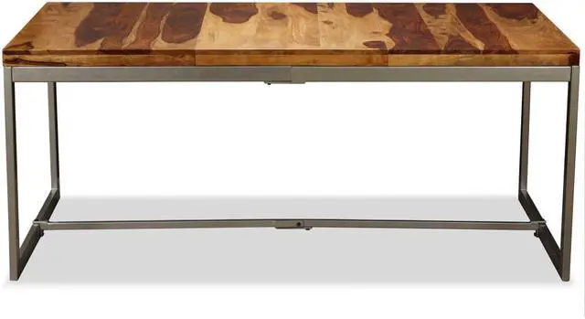 Alt view image 9 of 11 - vidaXL Dining Table Solid Sheesham Wood and Steel 70.9"