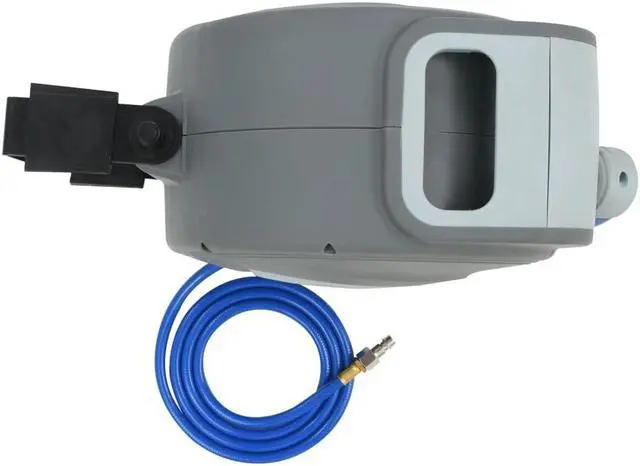 Alt view image 4 of 10 - vidaXL Automatic Air Hose Reel 1/4" 65.6' Pneumatic Hose Heavy Duty Reel