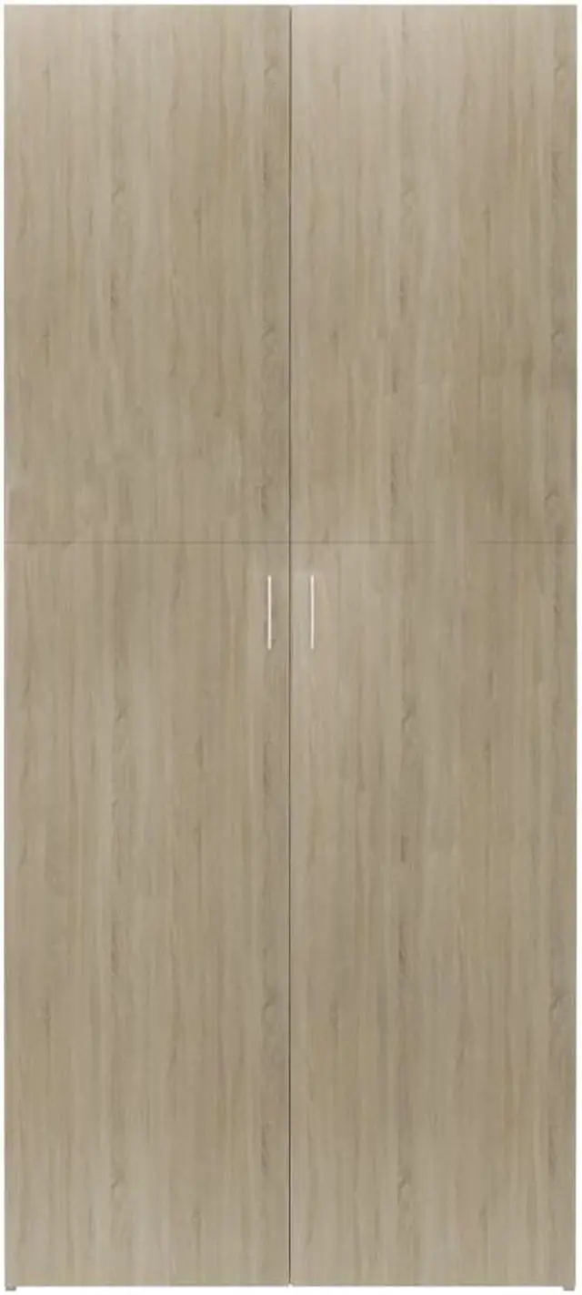 Alt view image 8 of 10 - vidaXL Shoe Cabinet Sonoma Oak 31.5"x14"x70.9" Chipboard