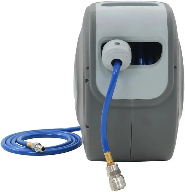 Alt view image 3 of 10 - vidaXL Automatic Air Hose Reel 1/4" 65.6' Pneumatic Hose Heavy Duty Reel