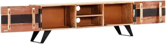 Alt view image 5 of 11 - vidaXL TV Stand TV Unit Sideboard TV Console Media Cabinet Solid Acacia Wood
