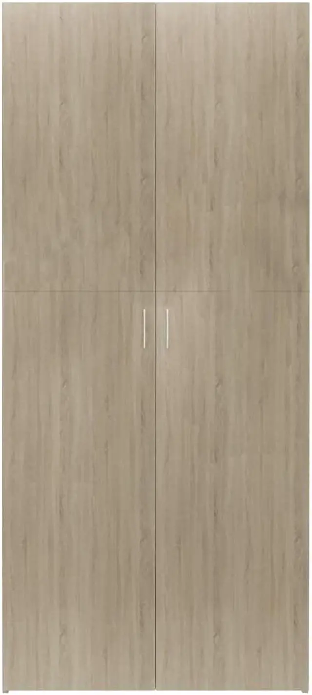 Alt view image 4 of 10 - vidaXL Shoe Cabinet Sonoma Oak 31.5"x14"x70.9" Chipboard