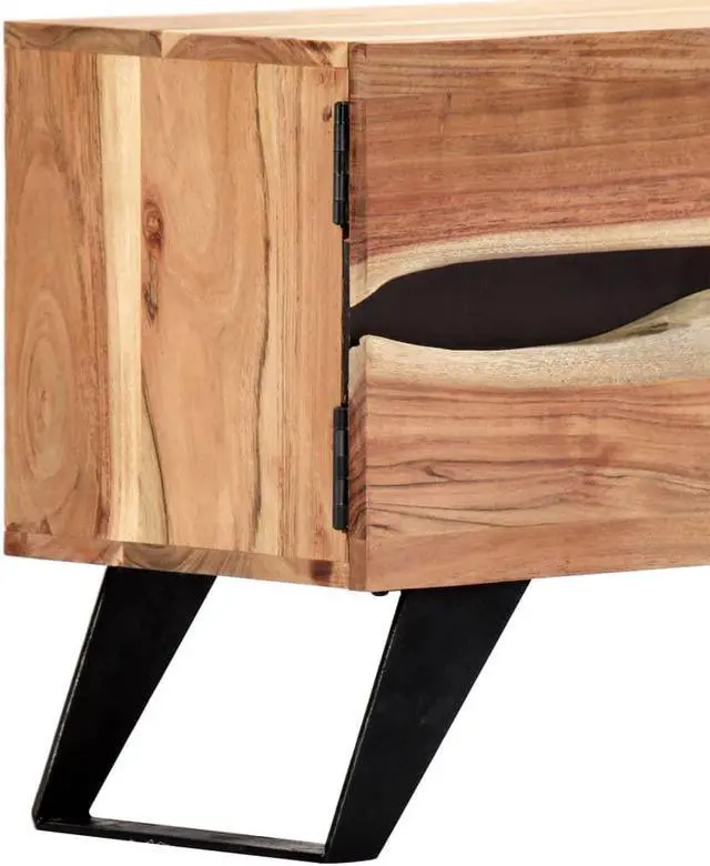 Alt view image 7 of 11 - vidaXL TV Stand TV Unit Sideboard TV Console Media Cabinet Solid Acacia Wood