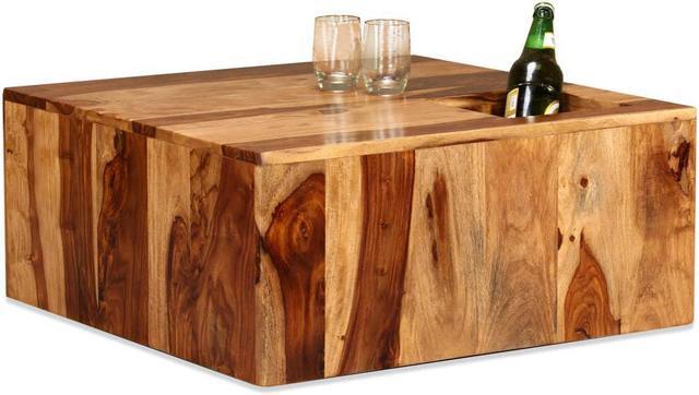 Alt view image 2 of 11 - vidaXL Coffee Table Unique Natural Wood Grains Solid Acacia Wood Small