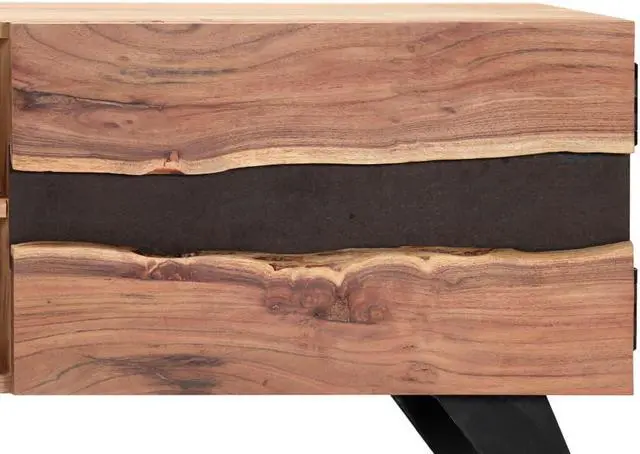 Alt view image 6 of 11 - vidaXL TV Stand TV Unit Sideboard TV Console Media Cabinet Solid Acacia Wood